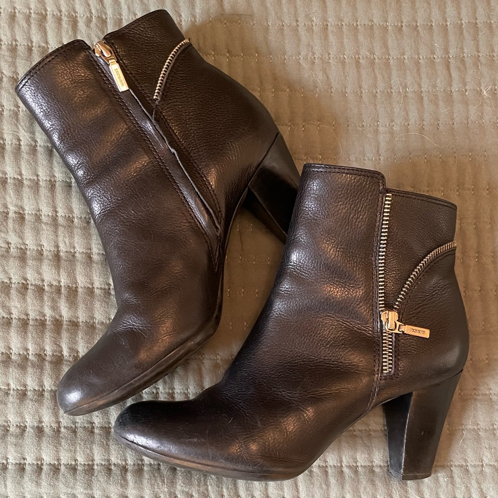 Geox Black Leather Ankle Boot EU38